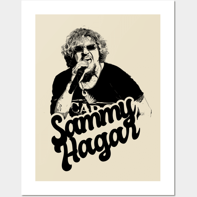 Sammy Hagar 80s Style classic Wall Art by Hand And Finger